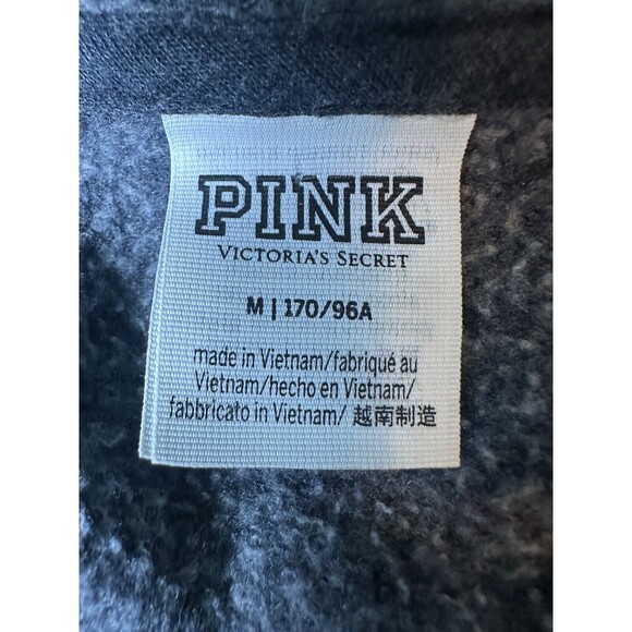 Victoria Secret PINK Gray‎ Tie-Dye Hoodie Pullover Sweatshirt Women's MEDIUM - Picture 7 of 10